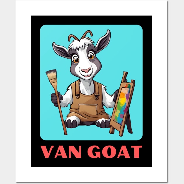 Van Goat | Goat Pun Wall Art by Allthingspunny